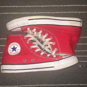 Red high top converse